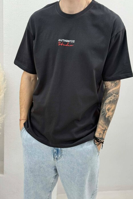 T-SHIRT ME SHKRIME PER MESHKUJ NE NGJYRE GRI TE ERRET - 2