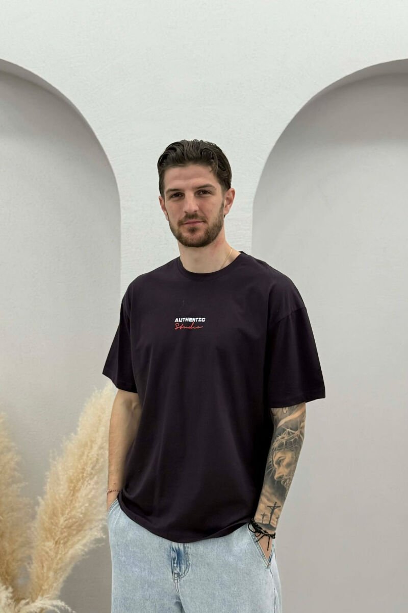 T-SHIRT ME SHKRIME PER MESHKUJ NE NGJYRE KAFE TE ERRET - 1