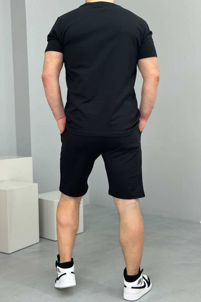 T-SHIRT+SHORT SWEATPANTS WRITTINGS MEN SET BLACK/ E ZEZE - 3