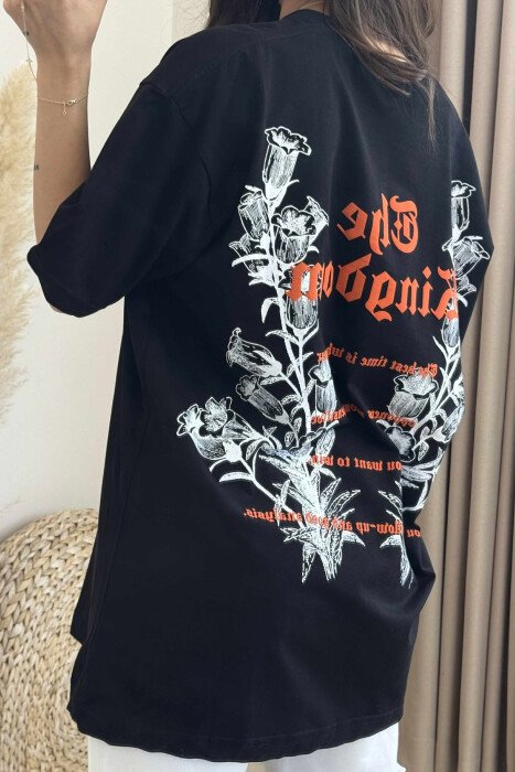 T-SHIRT+SHORTS FRONT IMAGE WOMEN SET BLACK-WHITE/ZEBA - 4