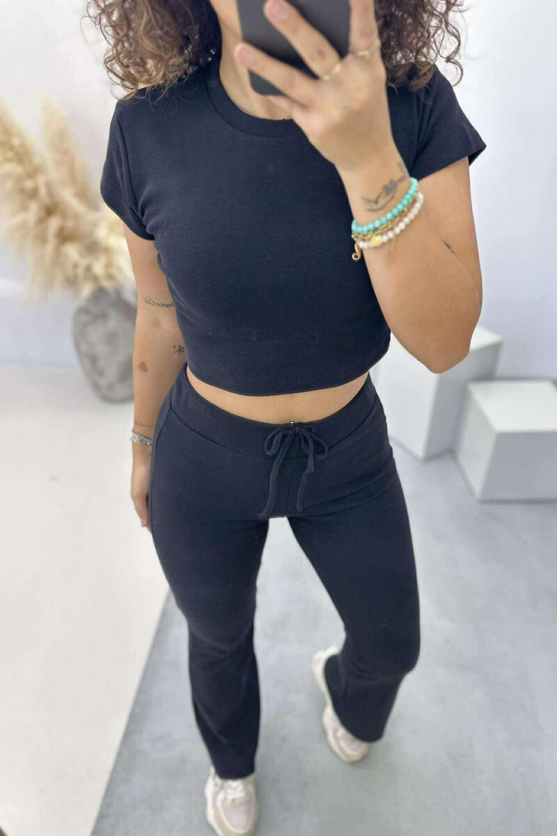 T-SHIRT+TROUSERS ONE COLOR WOMEN SET BLACK/ E ZEZE - 4