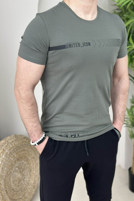 T-SHIRT+TUTA PËR MESHKUJ NË NGJYRËN JESHILE - 2