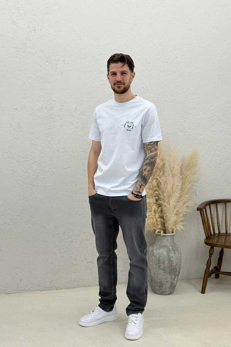 T-SHIRT ME IMAZH PARA NE NGJYRE TE BARDHE - 2