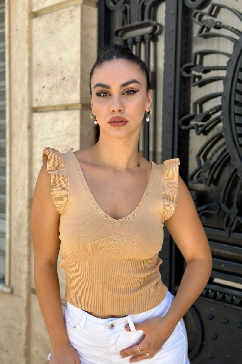 TASSEL WOMEN TANK TOPS BEIGE/BEZHE - 3