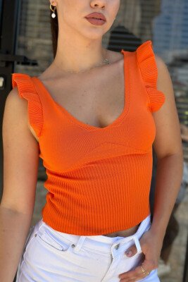 TASSEL WOMEN TANK TOPS ORANGE/PORTOKALLI - 2