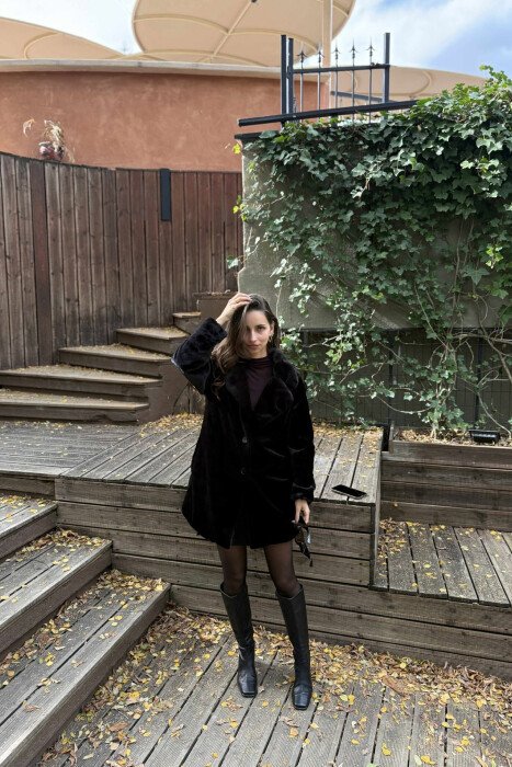 TEDDY BEAR SIMPLE WOMAN JACKET BLACK/ E ZEZE - 2