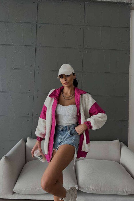 TEDDY BEAR WOMAN JACKET FUCHSIA/CIKLAMI - 1