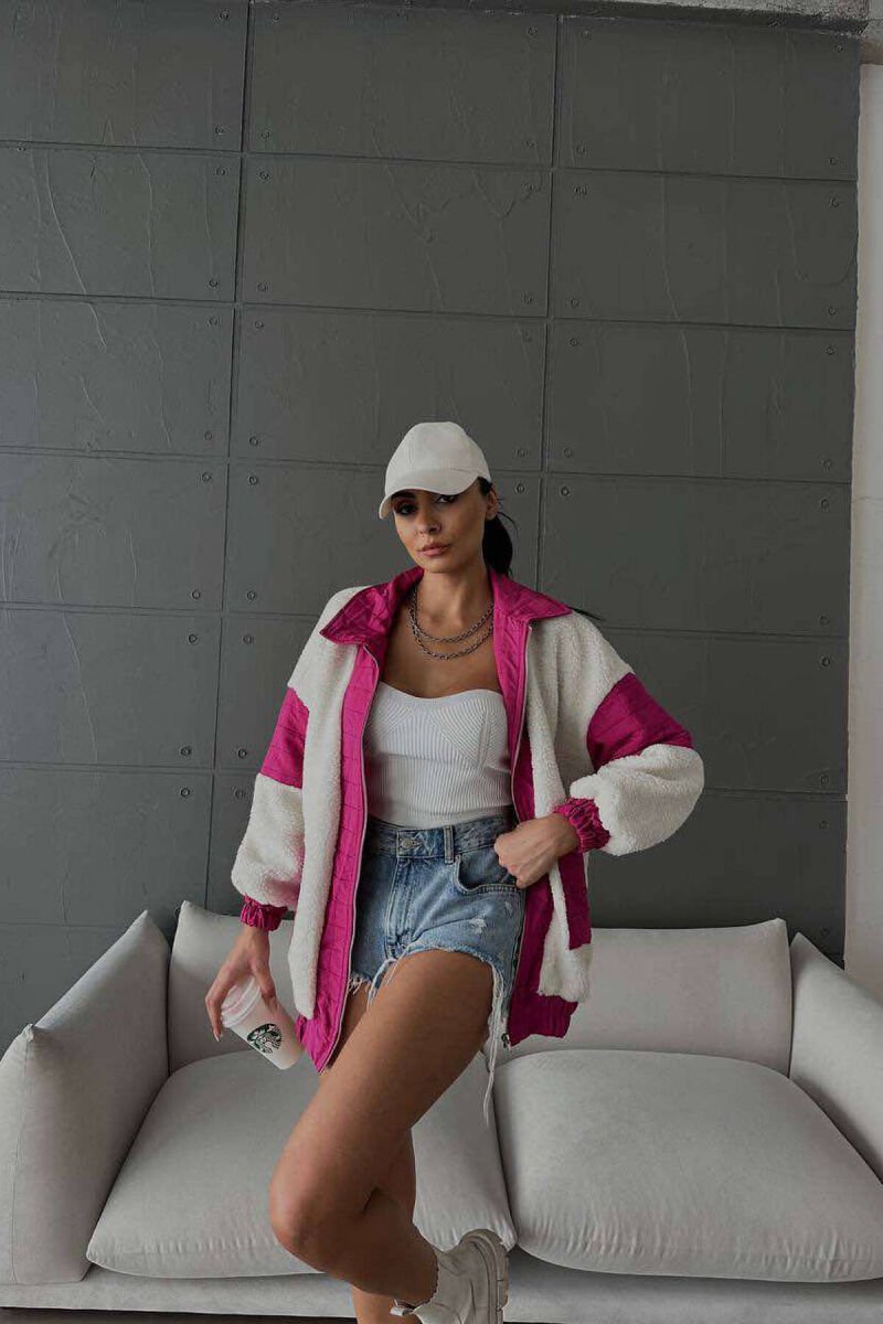 TEDDY BEAR WOMAN JACKET FUCHSIA/CIKLAMI - 1
