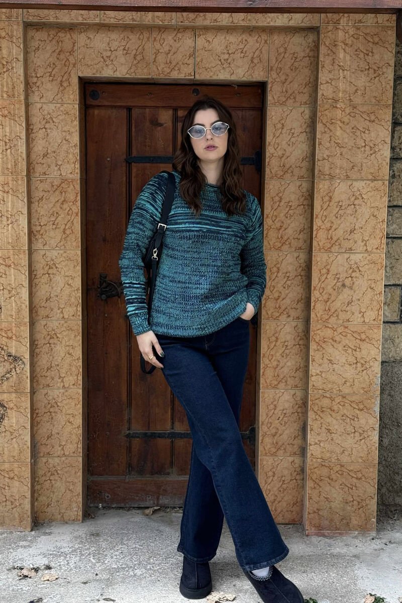 THICK SIMPLE WOMAN SWEATER GREEN/JESHILE - 1
