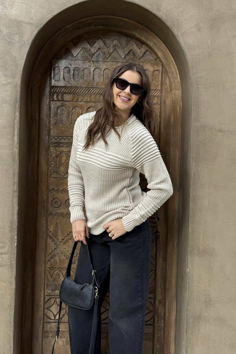 THICK SIMPLE WOMAN SWEATER GREY/GRI - 2
