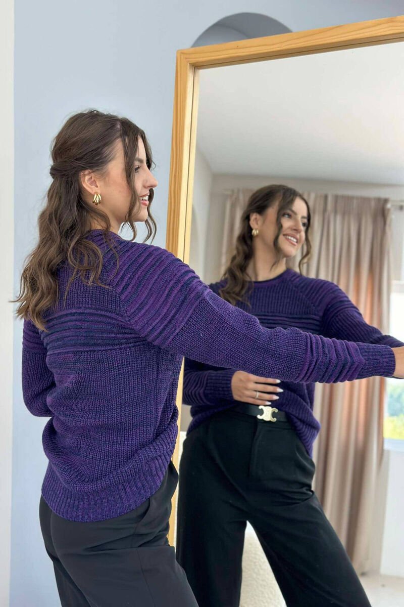 THICK SIMPLE WOMAN SWEATER PURPLE/LEJLA - 3