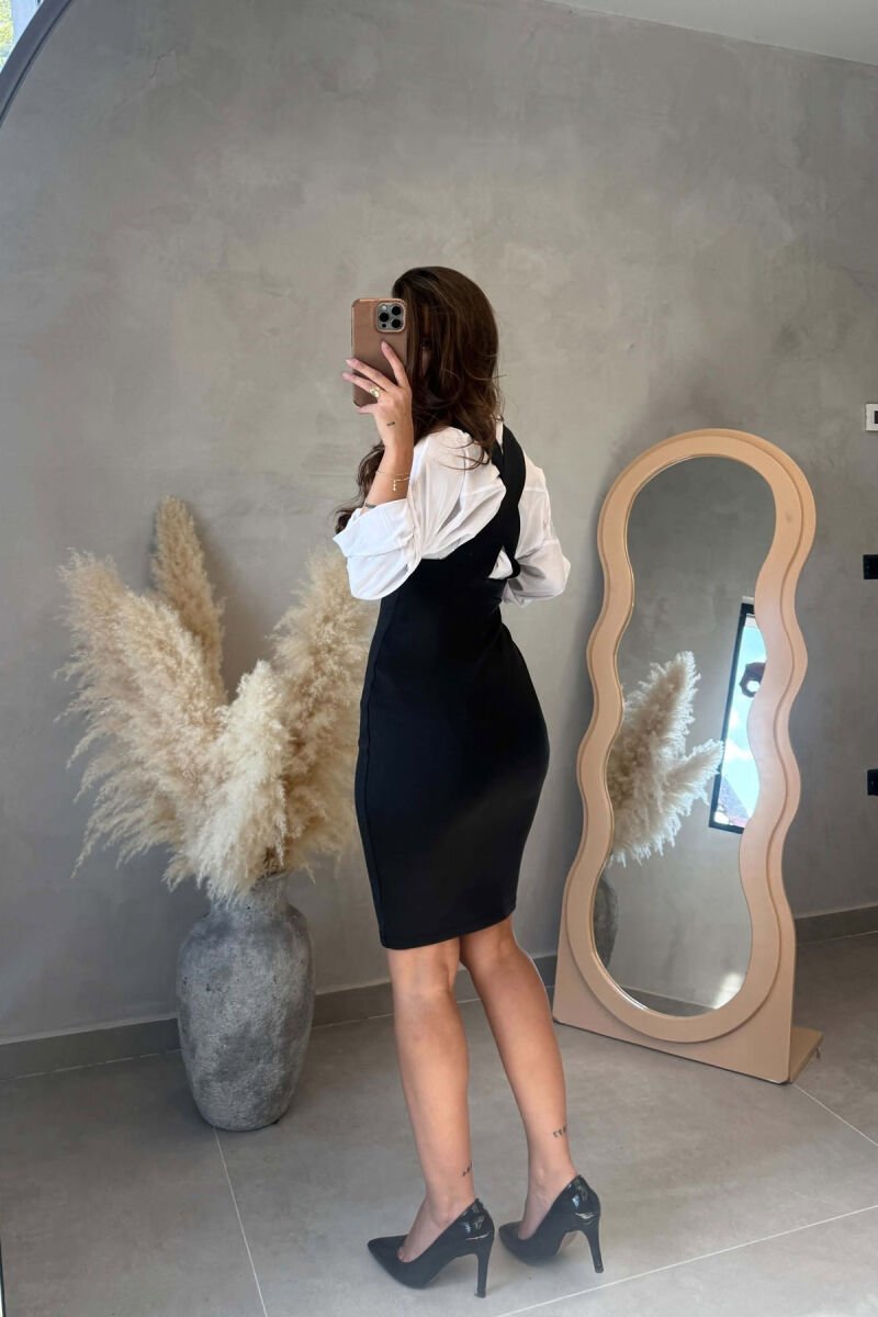 THICK STRAPS ONE COLOR WOMEN DRESS BLACK/ E ZEZE - 3