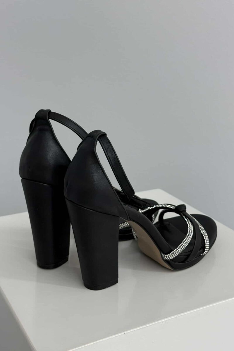 THIN STRAPS HIGH HEEL WOMEN SANDALS BLACK/ E ZEZE - 2