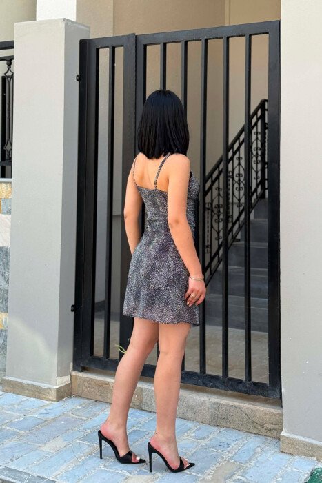 THIN STRAPS V NECK WOMAN DRESS BLACK/ E ZEZE - 4