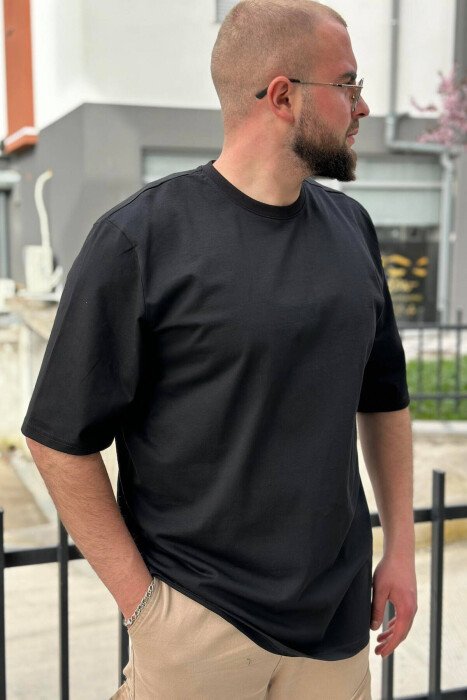 THIS IS HOT NEW ROUND NECK COTTON MEN T-SHIRT BLACK/ E ZEZE - KLAUDIO FASHION
