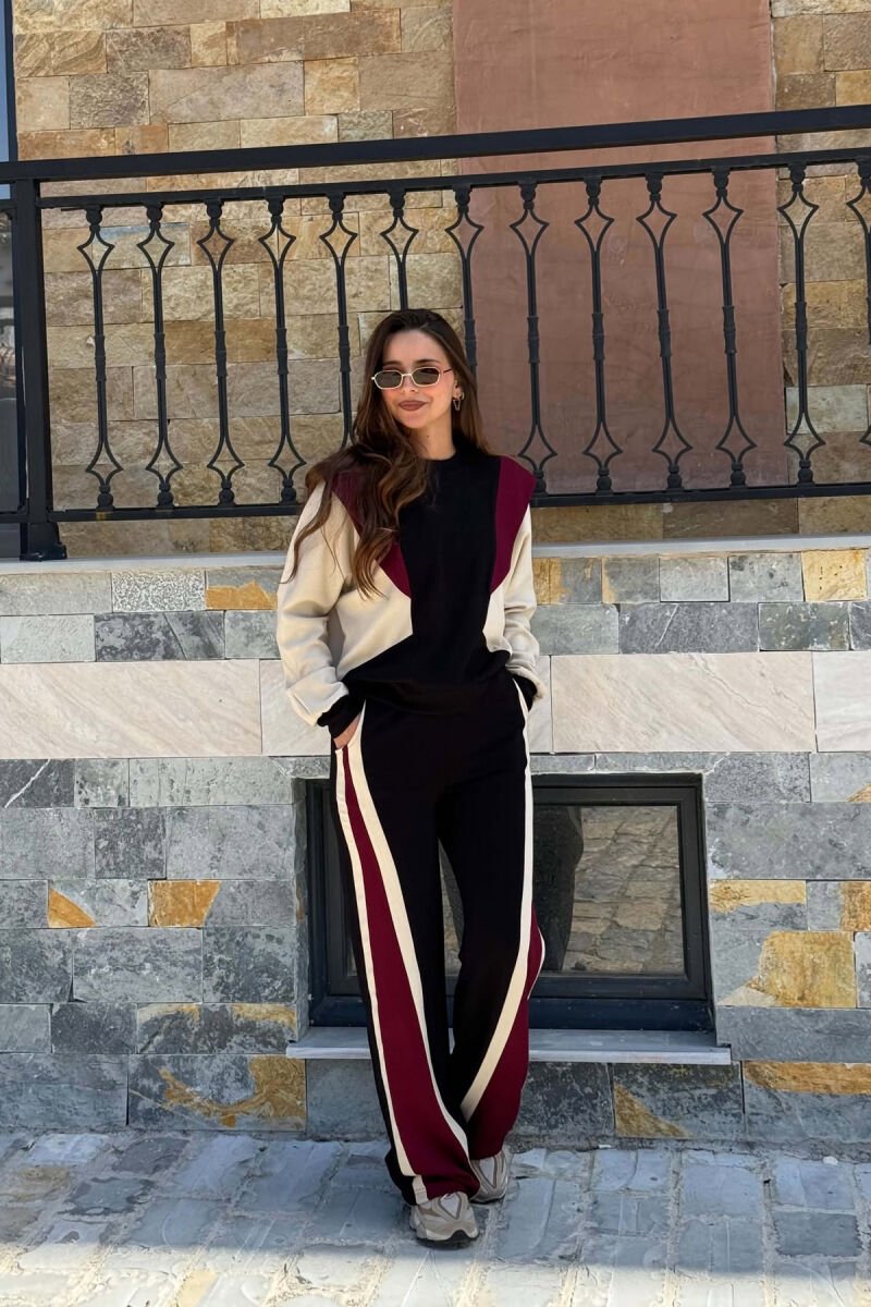THREE COLORS SWEATSHIRT + SWEATPANTS WOMAN SET BLACK/ E ZEZE - 3