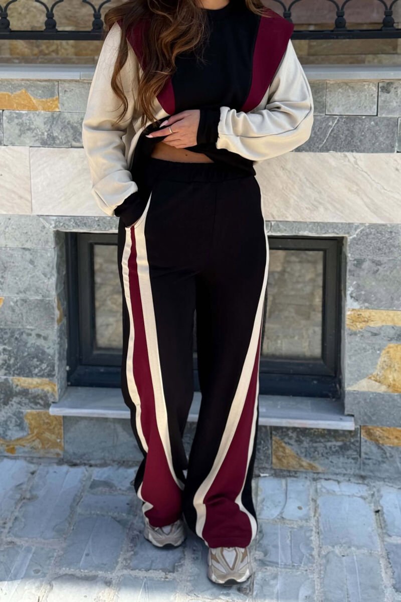 THREE COLORS SWEATSHIRT + SWEATPANTS WOMAN SET BLACK/ E ZEZE - 4