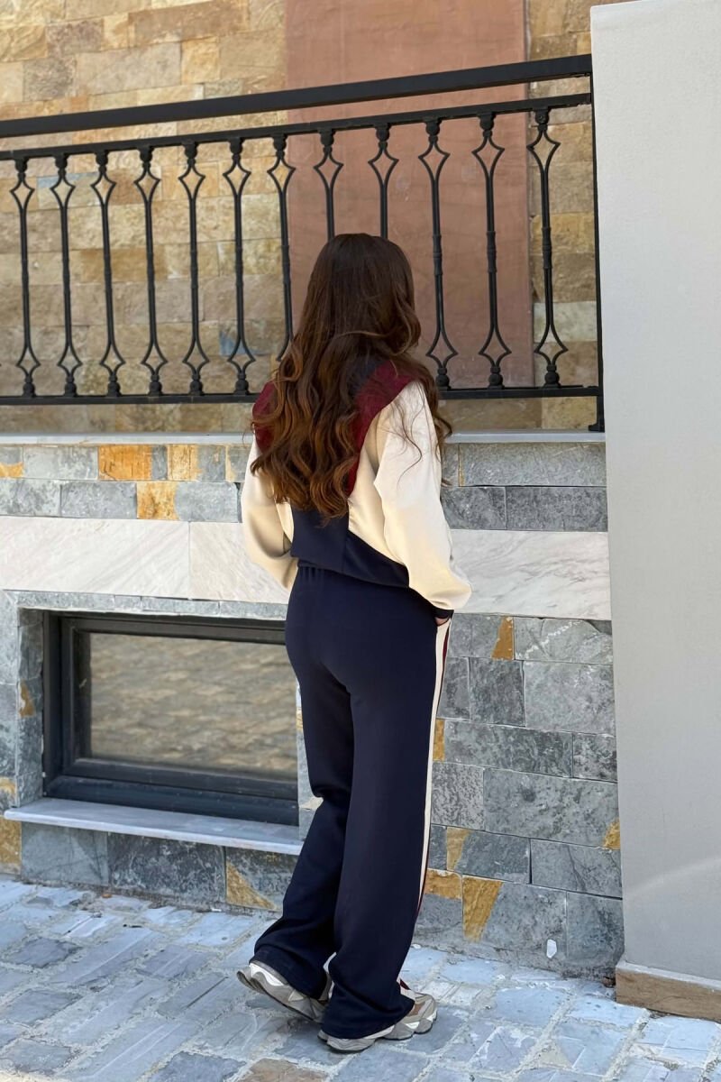 THREE COLORS SWEATSHIRT + SWEATPANTS WOMAN SET BLUE/BLU - 4