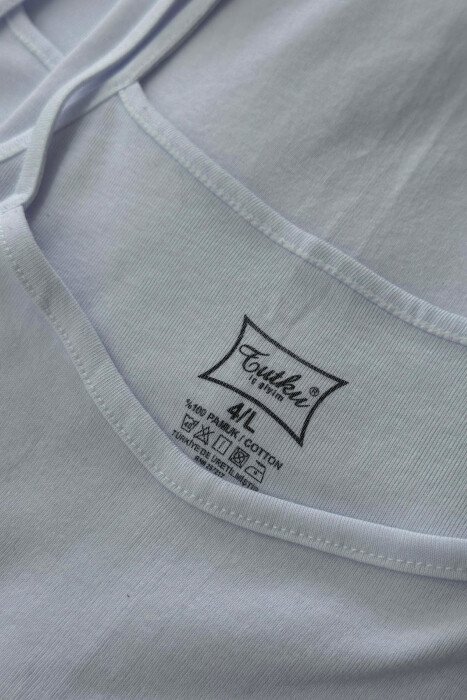 3 PIECE ONE COLOR SIMPLE WOMEN SINGET WHITE-E BARDHE - 4