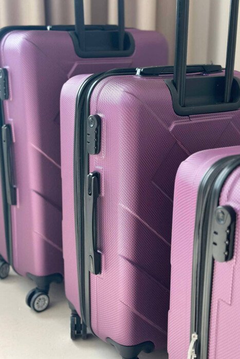 THREE PIECES LUGGAGE SET PINK/ROZE - 8