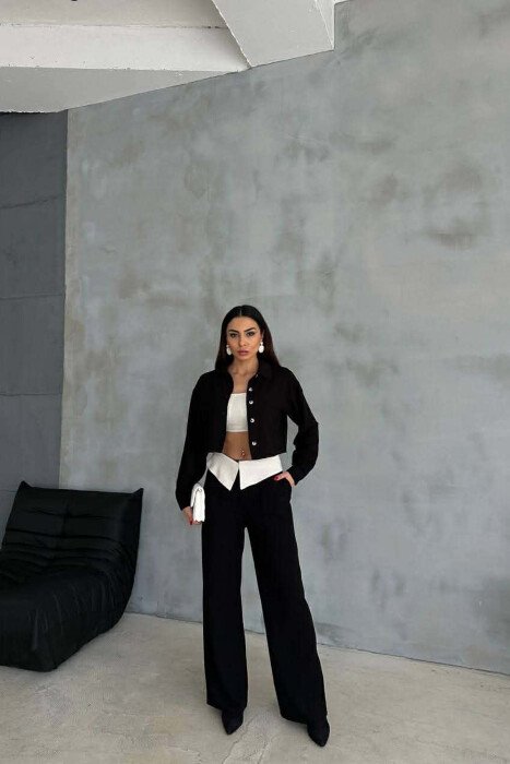 THREE PIECES SET WOMAN SUIT BLACK/ E ZEZE 