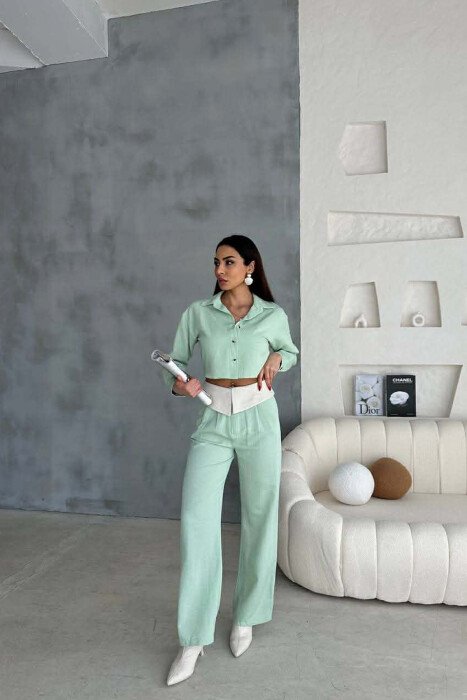 THREE PIECES SET WOMAN SUIT MINT/MENTE - 4