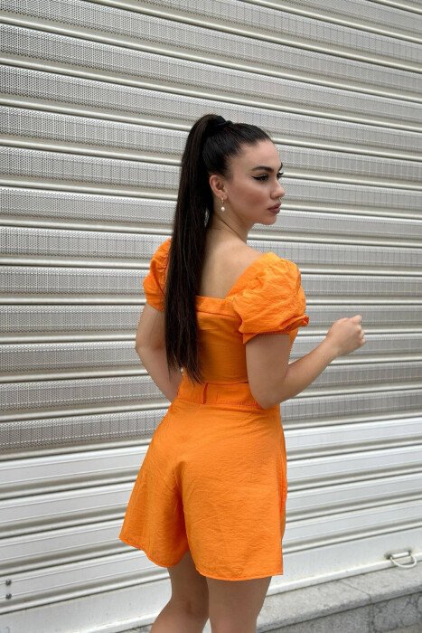 TOP+SHORTS WOMAN SET ORANGE/PORTOKALLI - 2