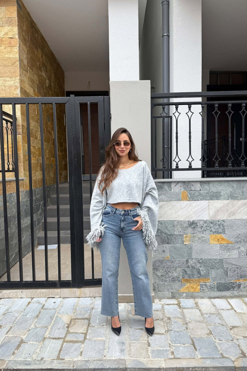TRIKO E SHKURTER NJE NGJYRESHE PER FEMRA NE NGJYRE GRI - 3