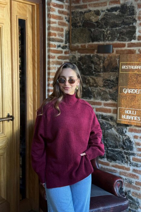 TRIKO E THJESHTË ME JAKE GOLF PER FEMRA NË NGJYRE VISHNJE - KLAUDIO FASHION
