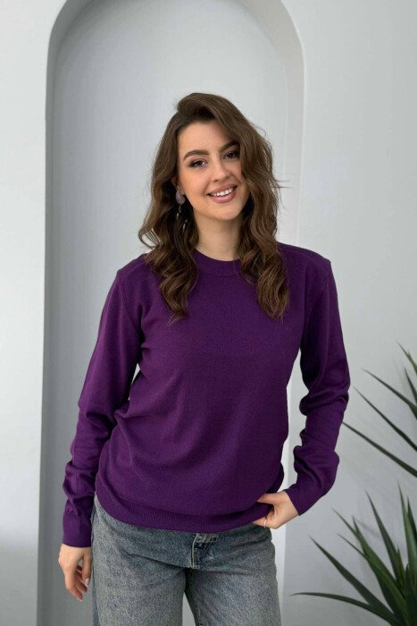 TRIKO E THJESHTË NJË NGJYRËSHE PËR FEMRA NË NGJYRË LEJLA - 3