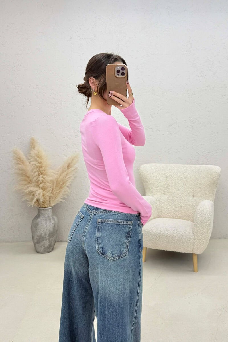 BLUZE E THJESHTE PER FEMRA NE NGJYRE ROZE - 4