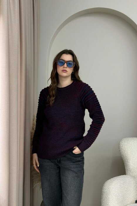 TRIKO E THURRUR ME JAKE TE RRUMBULLAKET PER FEMRA NE NGJYRE VISHNJE - KLAUDIO FASHION