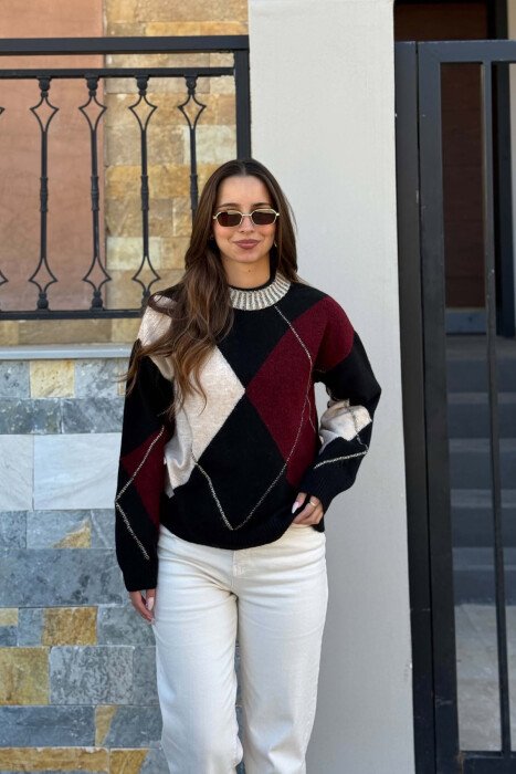 TRIKO E THURUR ME DIZAJN ROMBI PER FEMRA SHUME NGJYRESHE - KLAUDIO FASHION
