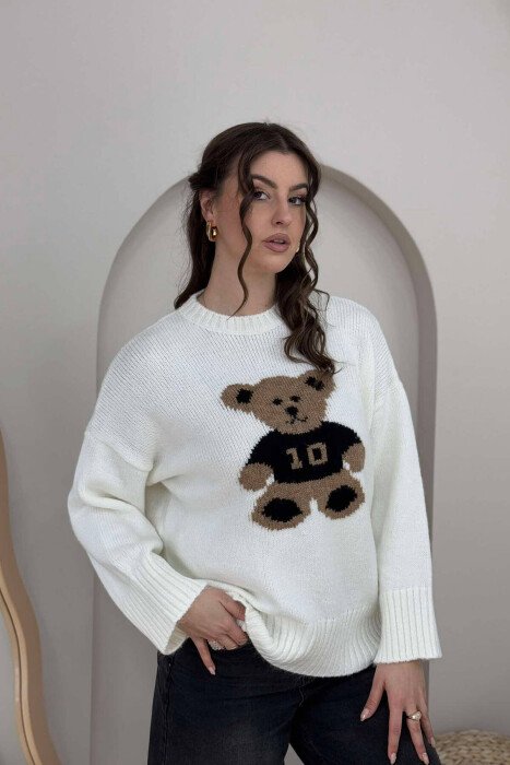 TRIKO ME IMAZHIN E ARUSHIT PËR FEMRA NË NGJYRËN E BARDHË - KLAUDIO FASHION