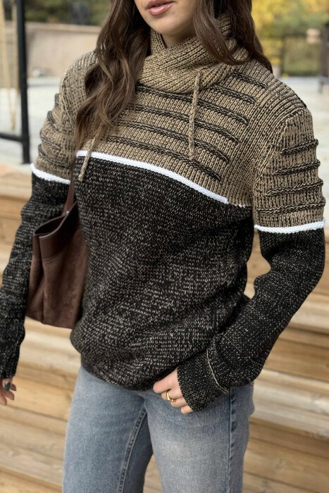TRIKO ME JAKE GOLF ME DETAJIN E LIDHSEVE PER FEMRA NE NGJYRE BEZHE - 5