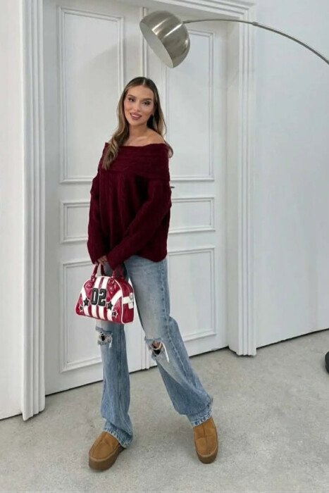 TRIKO ME SUPE JASHTE PER FEMRA NE NGJYRE VISHNJE - 2