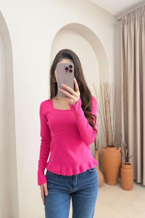 TRIKO NJË NGJYRËSHE PËR FEMRA NË NGJYRËN CIKLAMI - 2