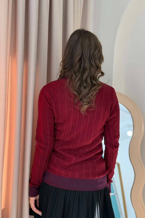 TRIKO PËR FEMRA NË NGJYRËN VISHNJË - 4