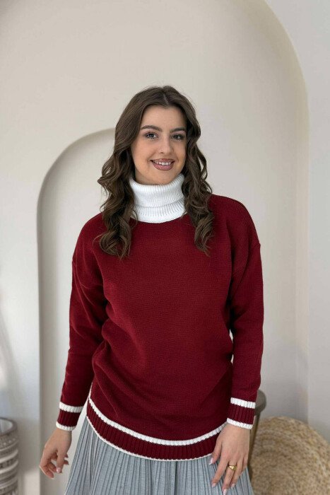 GOLF PËR FEMRA NË NGJYRËN VISHNJË - KLAUDIO FASHION