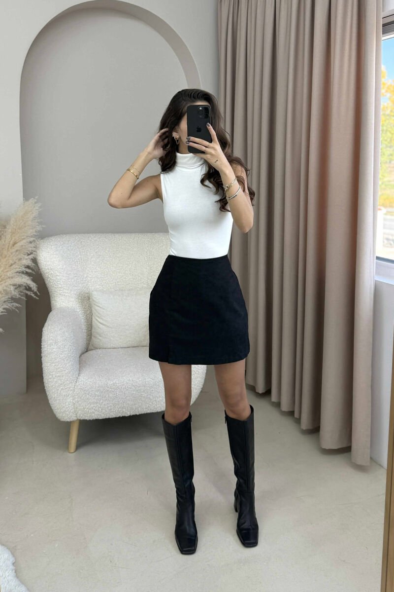 TURTLE NECK SLEEVELESS ONE COLOR WOMEN BODY WHITE-E BARDHE - 5