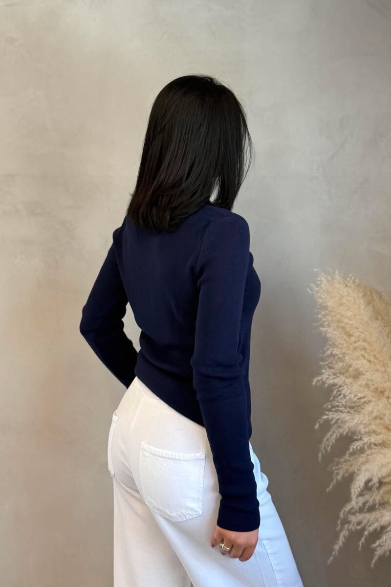 TURTTLE NECK ONE COLOR WOMEN SWEATER BLUE/BLU - 3