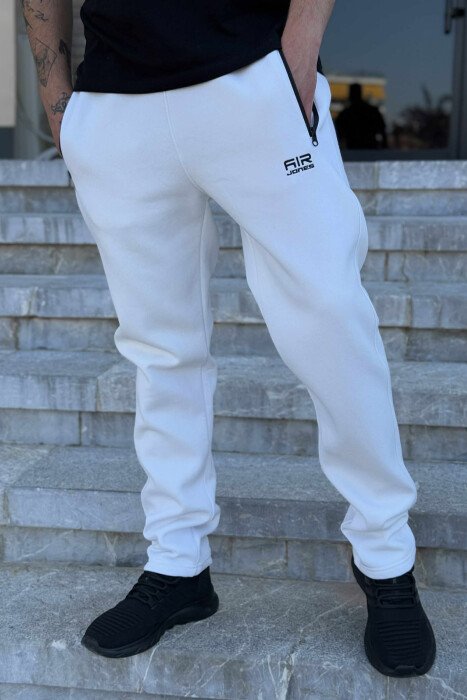 TUTA ME PUSH ME DETAJIN E XHEPIT PËR MESHKUJ NË NGJYRËN E BARDHË - KLAUDIO FASHION