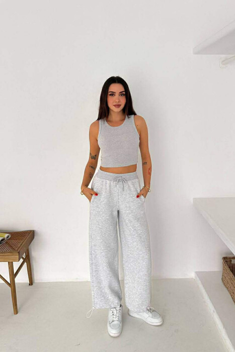TUTA ME PUSH PER FEMRA NE NGJYRE GRI TE ZBARDHUR - KLAUDIO FASHION