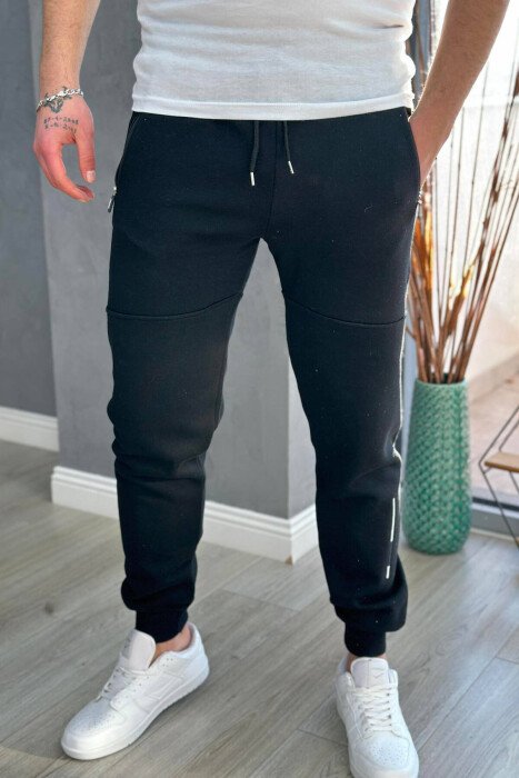TUTA ME PUSH PËR MESHKUJ NË NGJYRËN E ZEZË - KLAUDIO FASHION