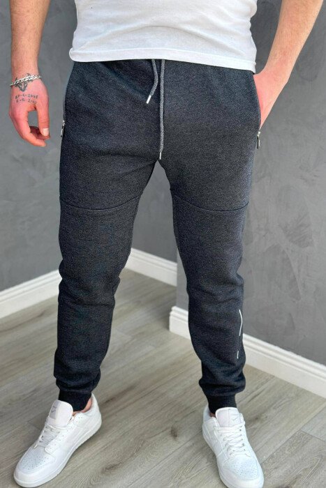 TUTA ME PUSH PËR MESHKUJ NË NGJYRËN GRI E ERRËT - KLAUDIO FASHION