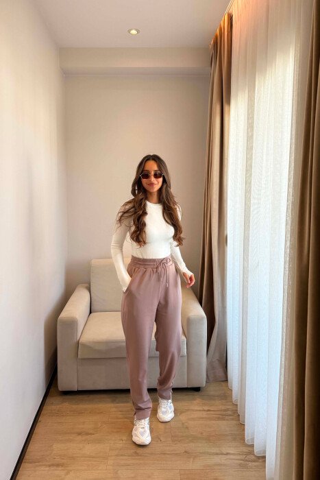 TUTA NJE NGJYRESHE ME BEL ELASTIK PER FEMRA NE NGJYRE UTHULL - KLAUDIO FASHION
