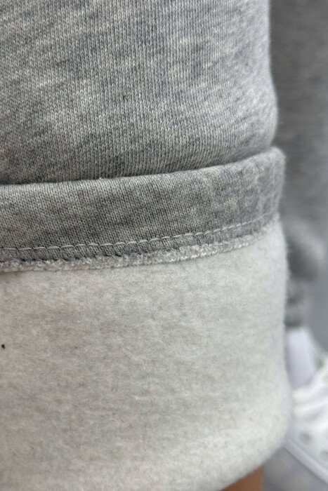 TUTA NJË NGJYRËSHE ME PUSH PËR FEMRA NË NGJYRË GRI TË ZBARDHUR - 7