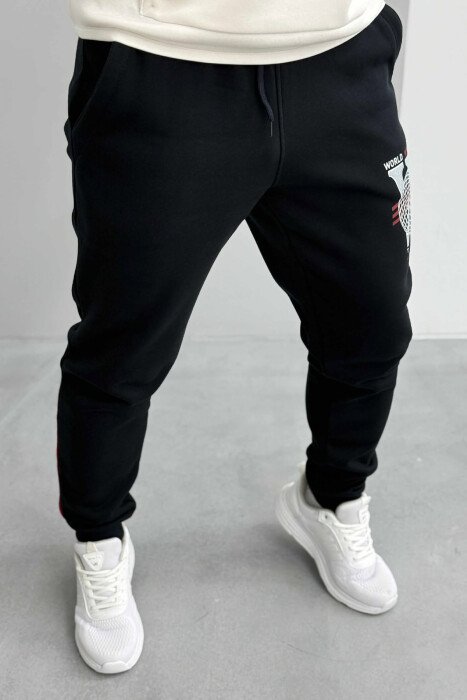 TUTA NJË NGJYRËSHE ME PUSH PËR MESHKUJ NË NGJYRËN E ZEZË - 2