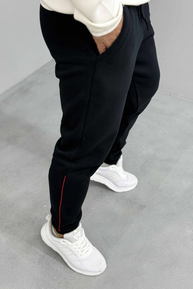 TUTA NJË NGJYRËSHE ME PUSH PËR MESHKUJ NË NGJYRËN E ZEZË - 4