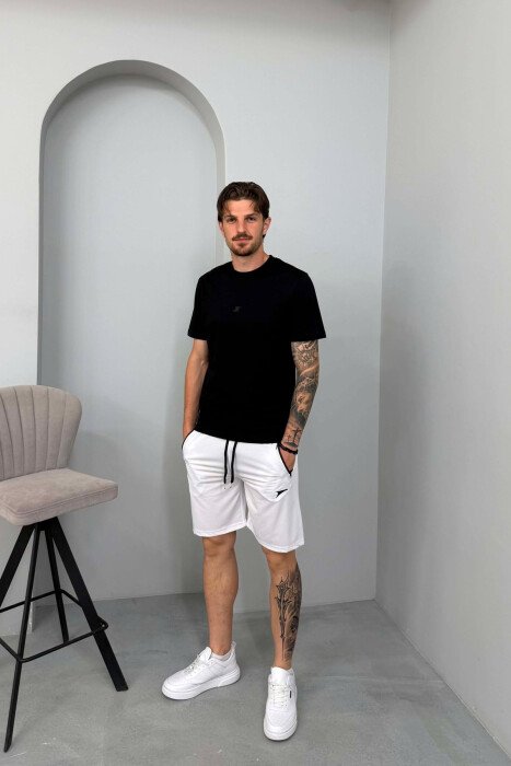 TUTA TE SHKURTRA NJE NGJYRESHE PER MESHKUJ NE NGJYRE TE BARDHE - KLAUDIO FASHION